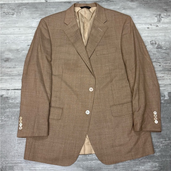 Samuelsohn Huddersfield Light Brown Super 110’s Sport Coat 44R